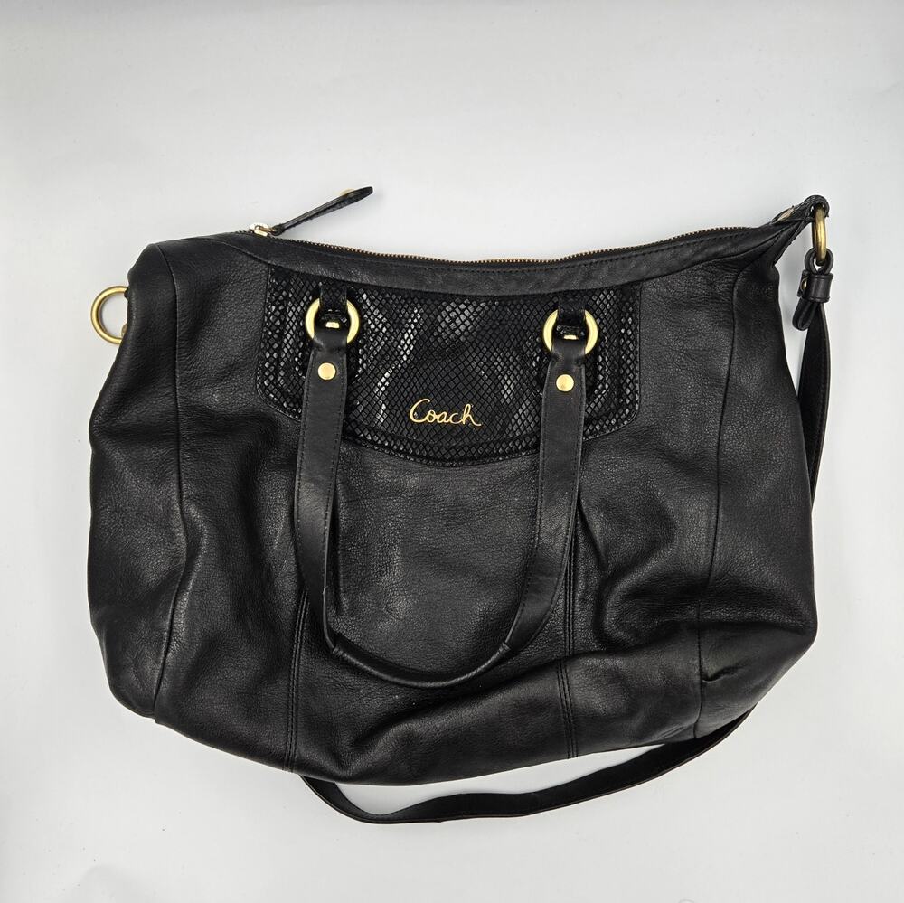 Coach Ashley 2-Way Tote Purse with Removable Shoulder Strap Gold-Toned Hardware